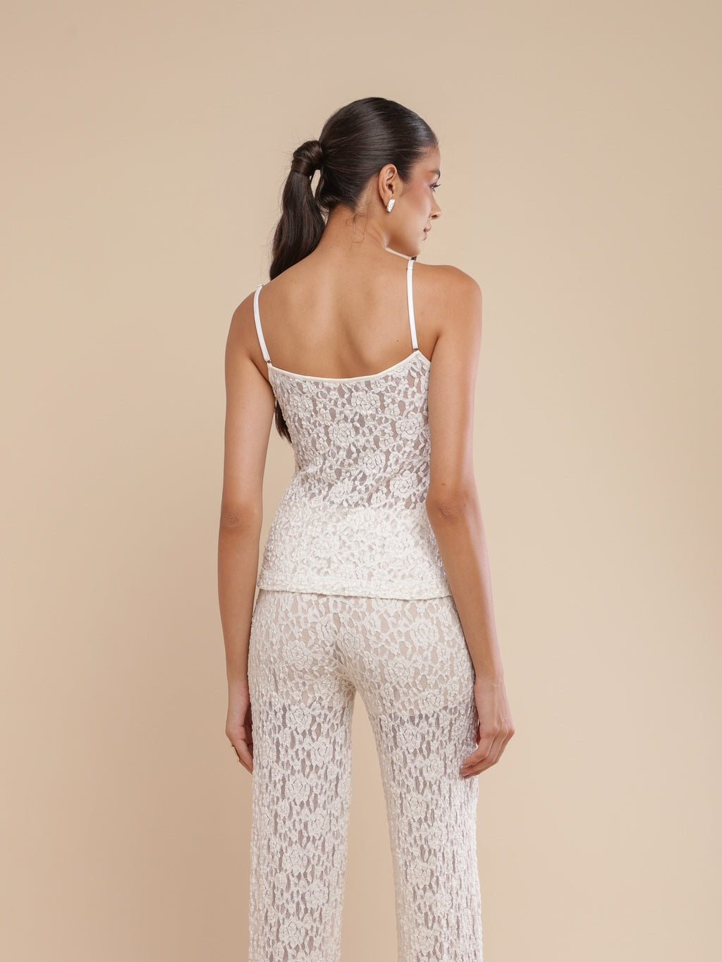 Regata Alcinha Renda Urban Lace Off-White