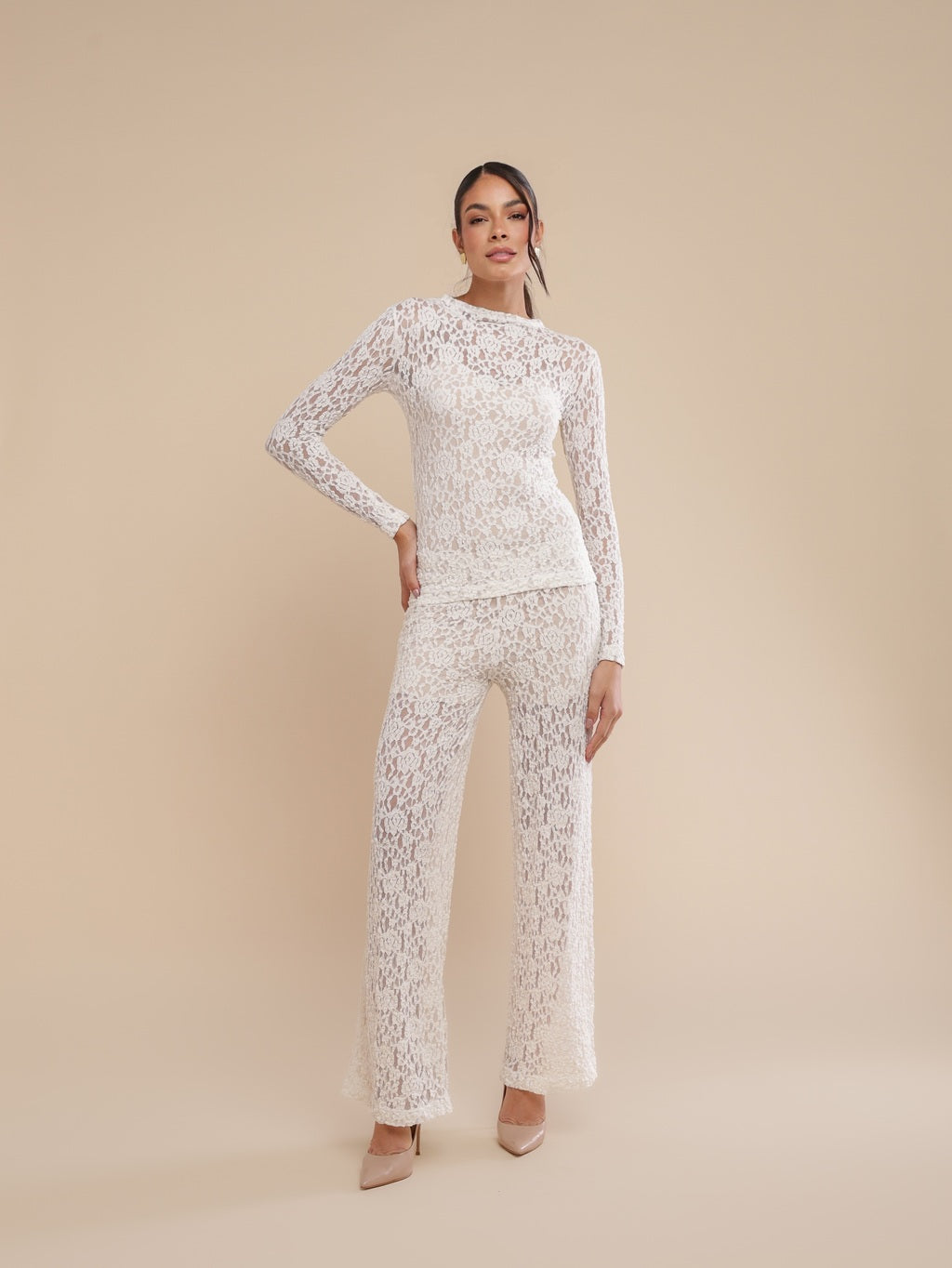 Calça Renda Urban Lace Off-White