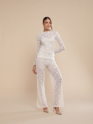 Calça Renda Urban Lace Off-White