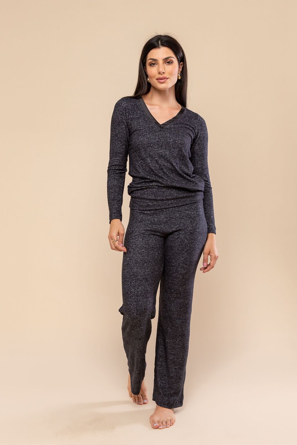 Calça Pantalona Lush Thermo Preta