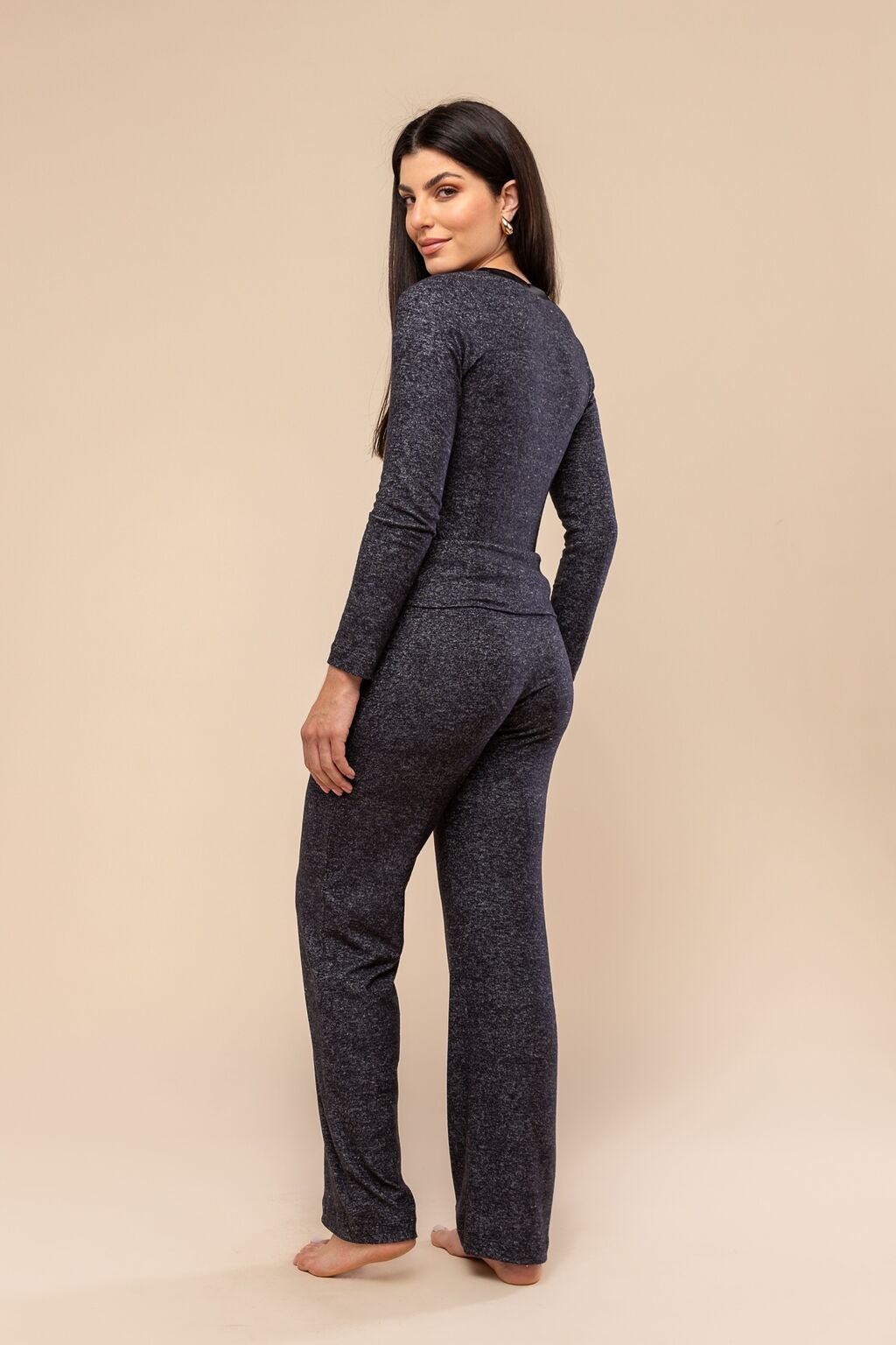 Calça Pantalona Lush Thermo Preta