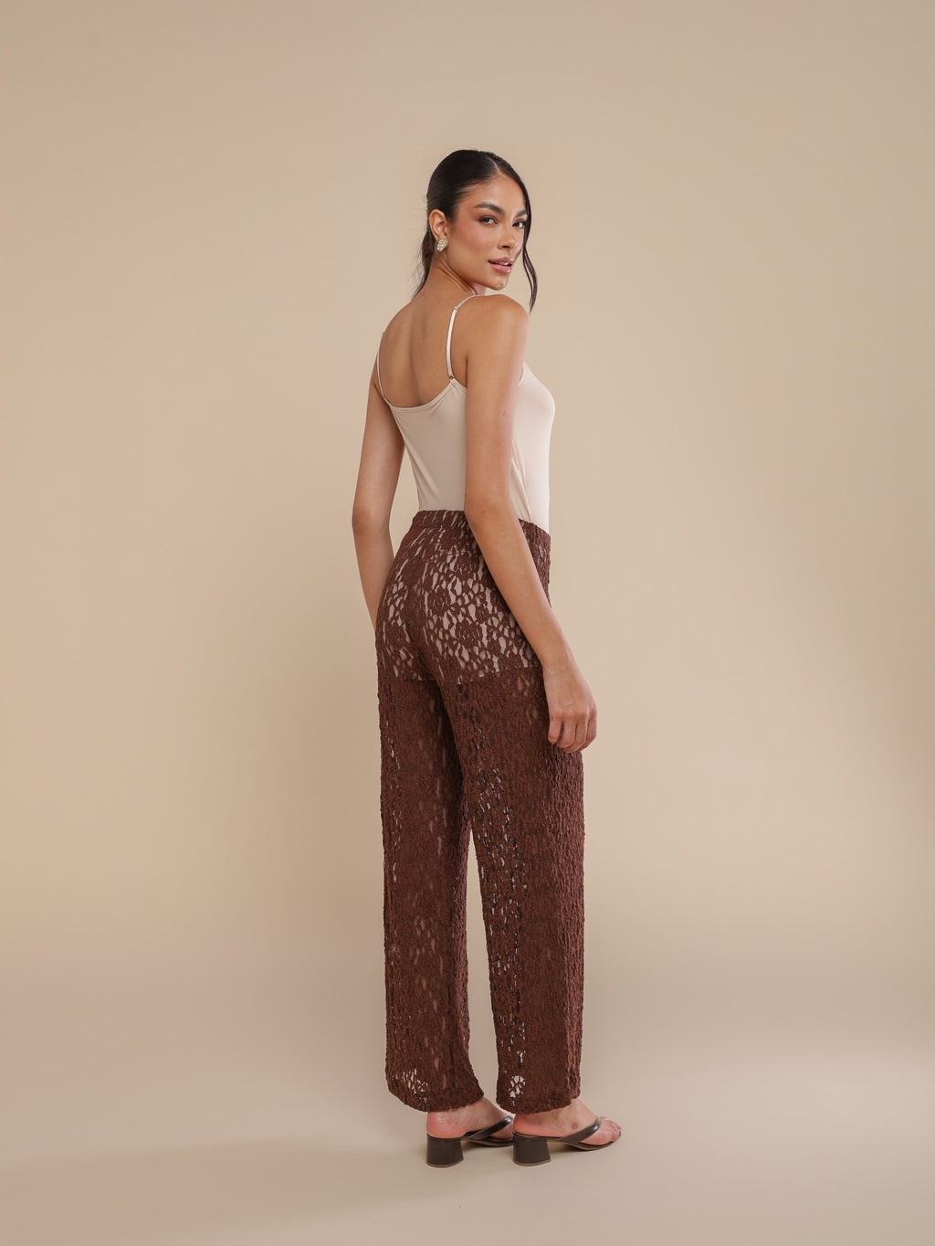 Calça Renda Urban Lace Coffee