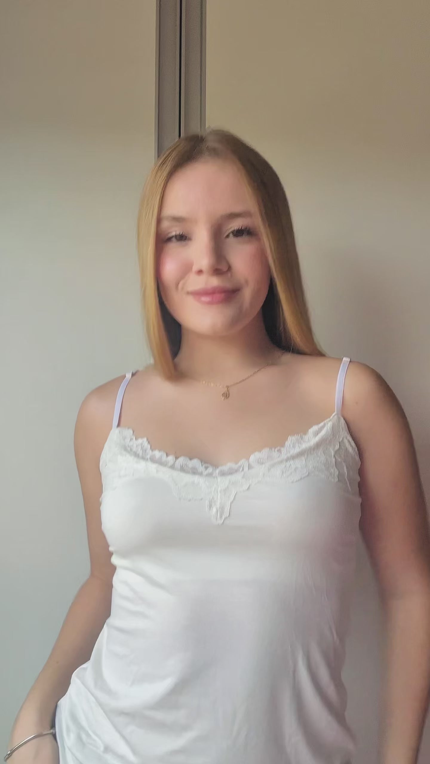 Regata Everlong Alcinha com Renda e Top Embutido Modal - Off-White