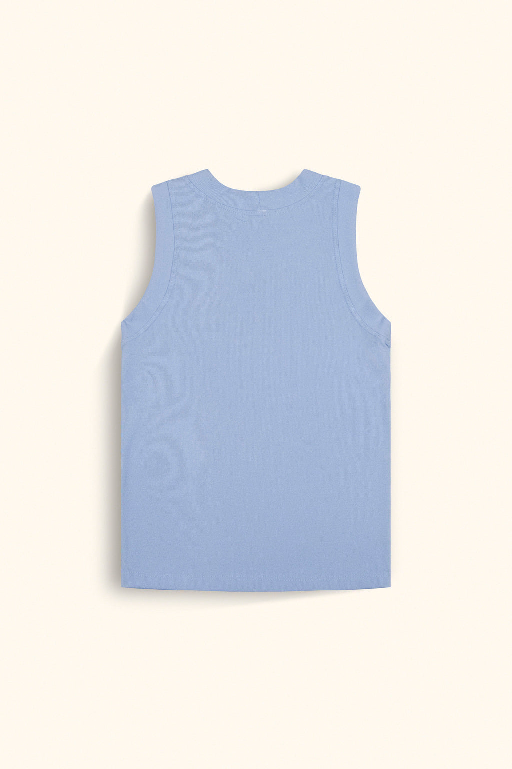 Regata Tank Canelada Viscose Azul Maya