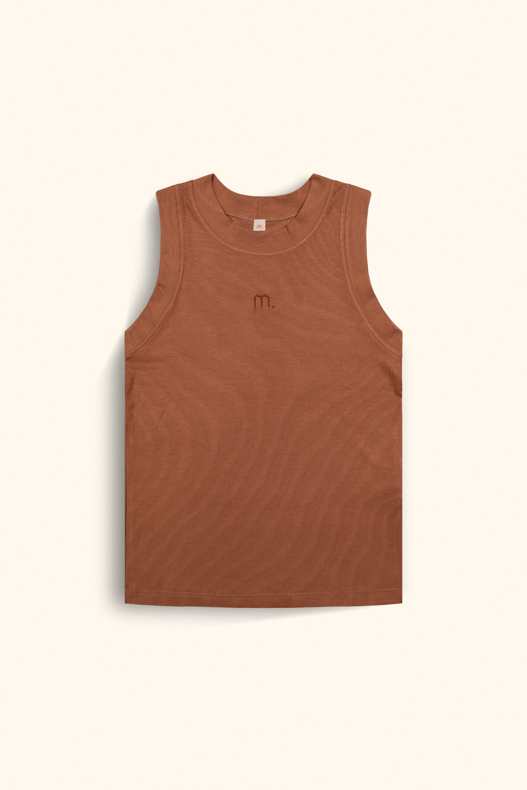 Regata Tank Canelada Viscose Mocaccino